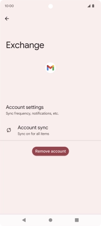Press Remove account.