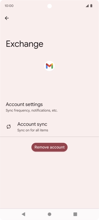 Press Remove account.