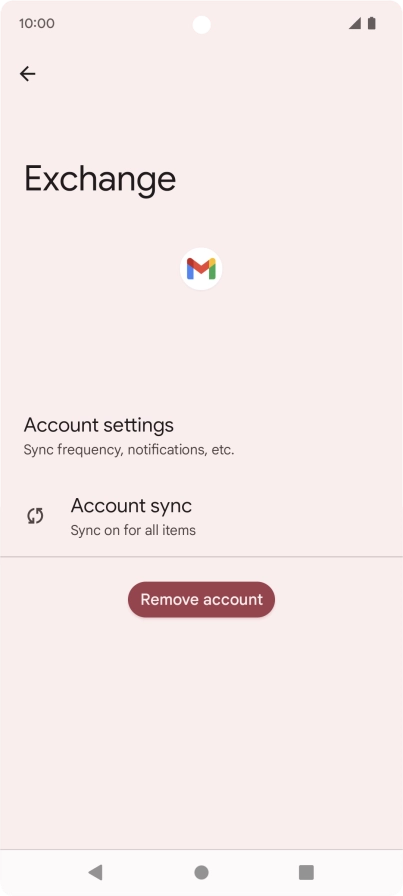 Press Remove account.