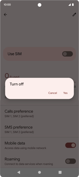 If you turn off use of the price plan, press Yes.