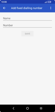 Press Name and key in the required name.