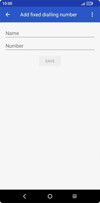 Press Name and key in the required name.