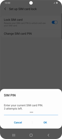 Key in your current PIN and press OK.