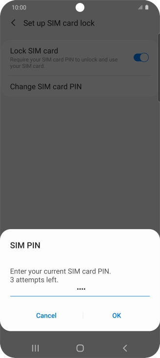 Key in your current PIN and press OK.