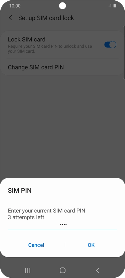 Key in your current PIN and press OK.