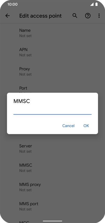 Key in http://mms.vodafone.co.uk/servlets/mms and press OK.