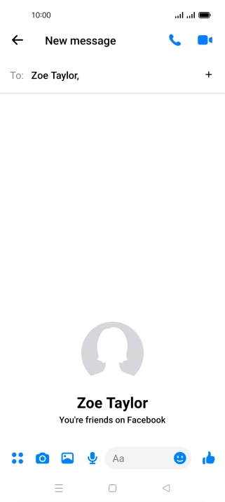 Press the text input field.
