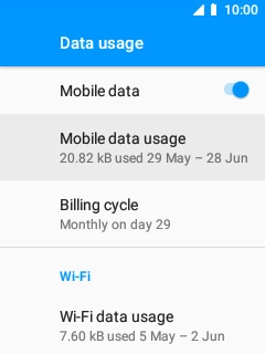 Select Mobile data usage.