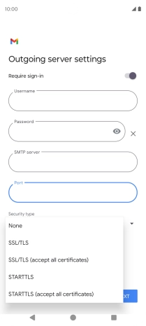 Press SSL/TLS.