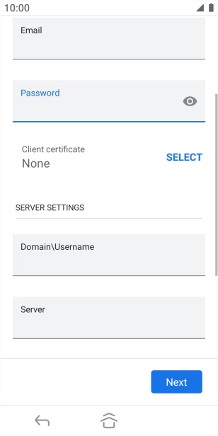 To turn on the function, press SELECT and follow the instructions on the screen to install the required certificate.