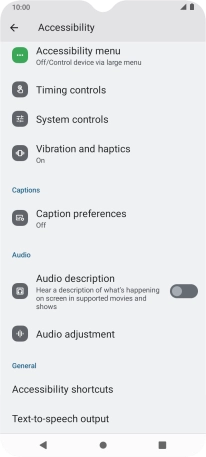 Press Audio and follow the instructions on the screen to select the required settings.