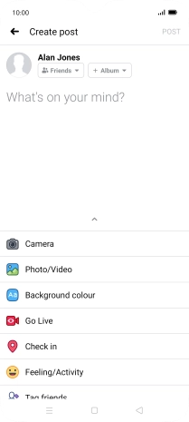 Press the text input field and key in the required text.
