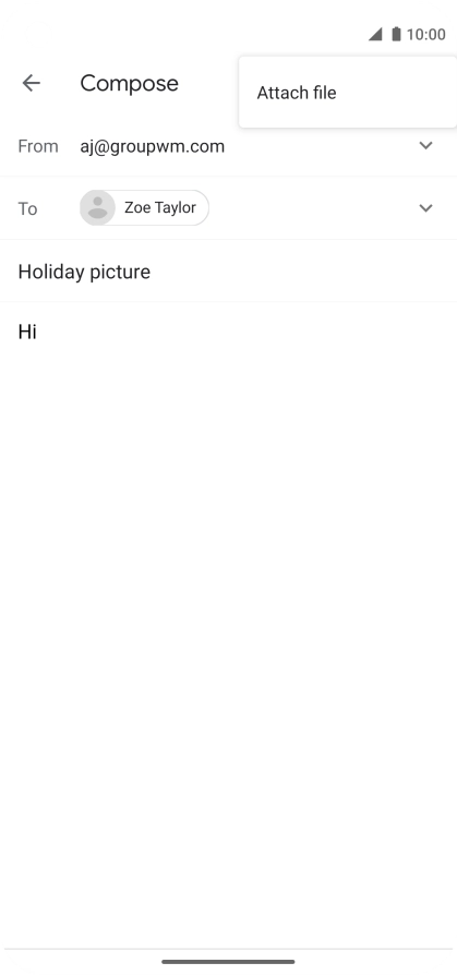Press Attach file and go to the required folder.