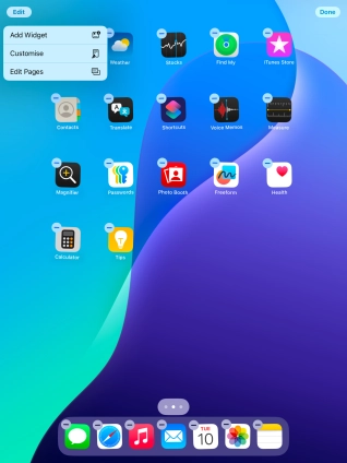 Press Add Widget.