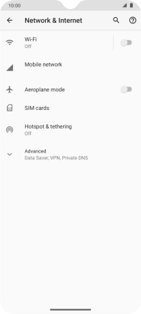 Press Mobile network.