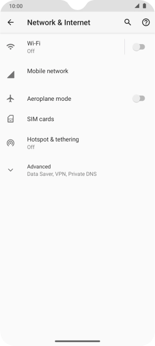 Press Mobile network.