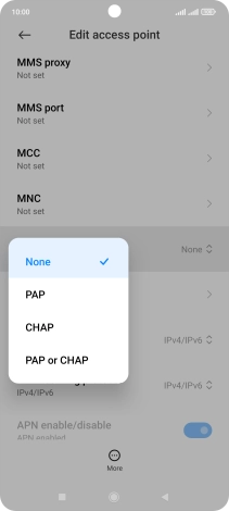 Press None.