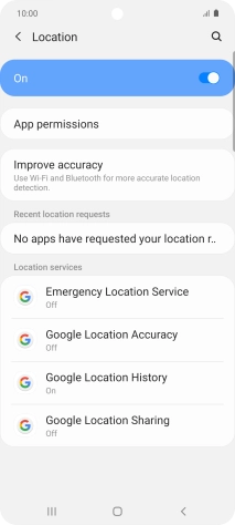 Press Google Location Accuracy.