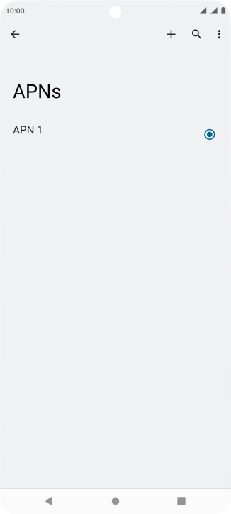 Press the new data connection icon.