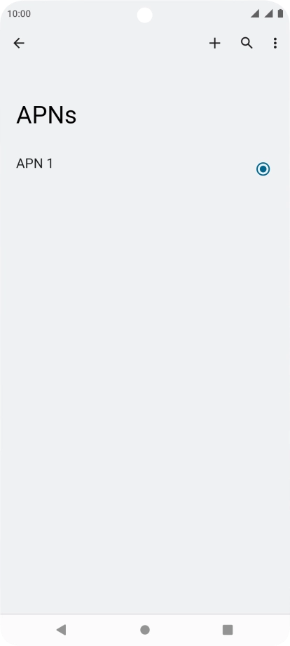 Press the new data connection icon.