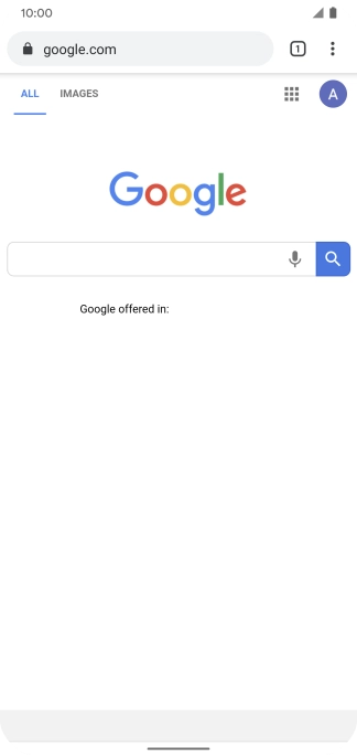 Press the address bar.