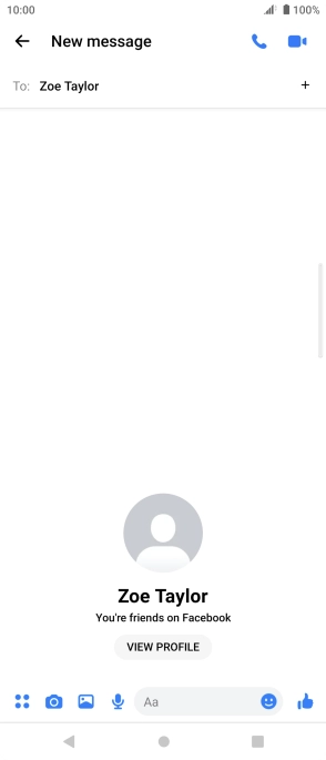 Press the text input field.
