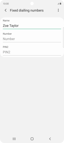 Press Number and key in the required phone number.