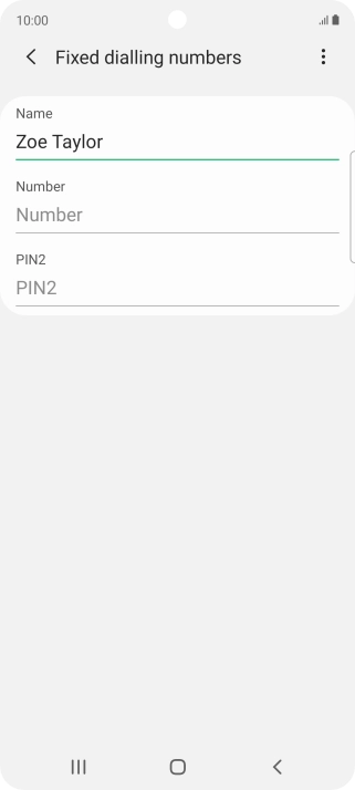 Press Number and key in the required phone number.