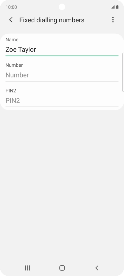 Press Number and key in the required phone number.