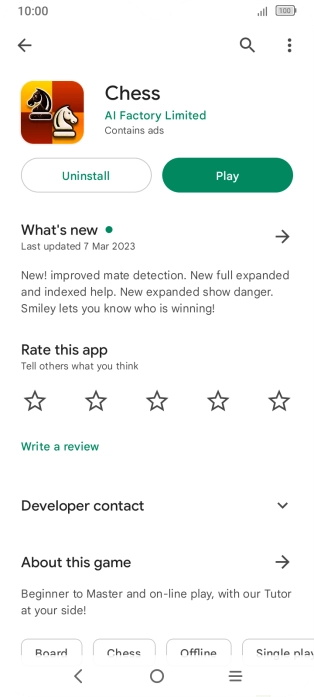 Press Uninstall.