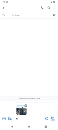 Press the send icon.