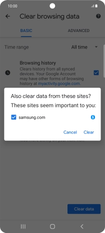 Press Clear.