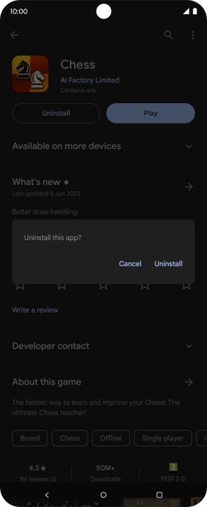 Press Uninstall.