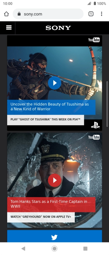 Press the menu icon.
