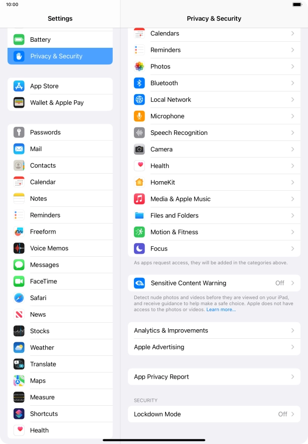 Press App Privacy Report.