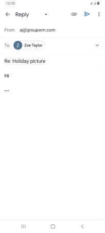 Press the send icon.