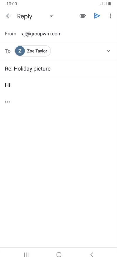 Press the send icon.
