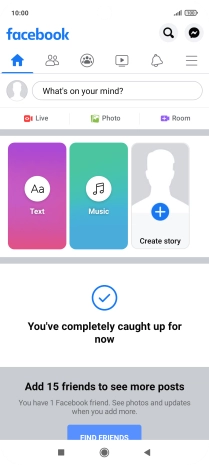 Press the text input field.