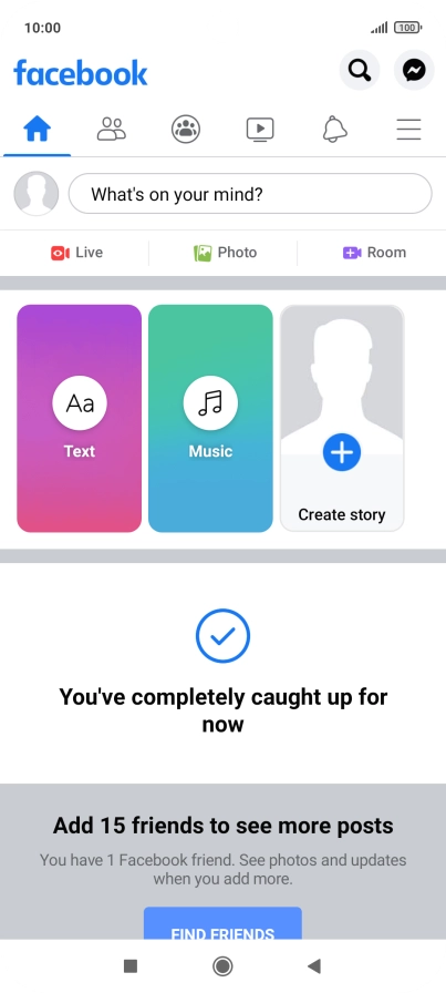 Press the text input field.