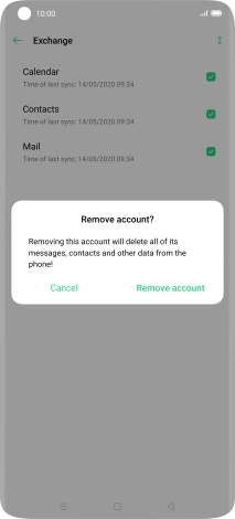 Press Remove account.