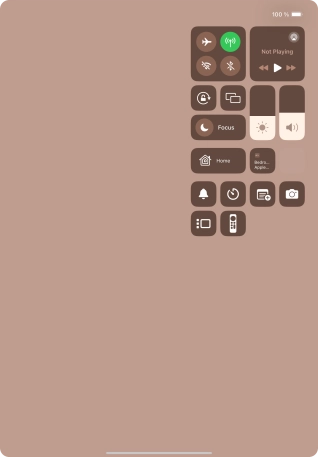 Press the required function to open an application or turn the function on or off.