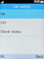If you want to turn on the function, select On.