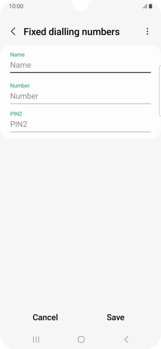 Press Name and key in the required name.