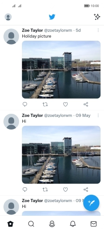 Press the new tweet icon.