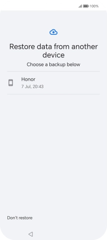 Press the required backup and your phone restores the content of the selected backup. Subsequently, follow the instructions on the screen to set up your phone and prepare it for use.
