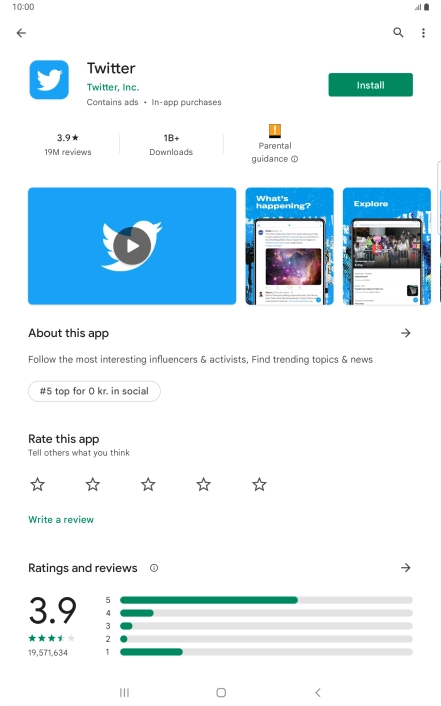Press Install and follow the instructions on the screen to install the app.