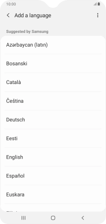Press the required language.