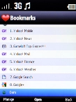 Select the required bookmark.