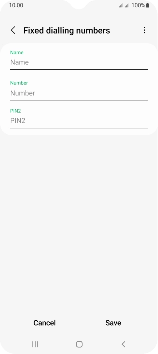 Press Name and key in the required name.