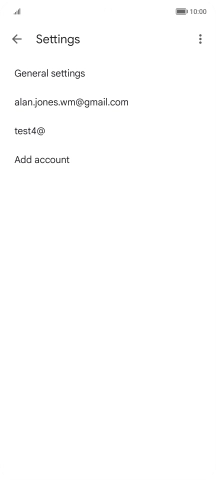 Press the required email account.